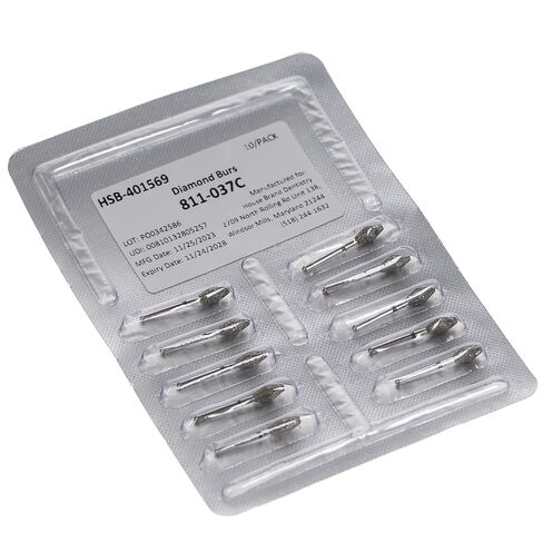 401569 HSB FG 811-037C Barrel Coarse Grit Diamond Burs 10/Pk in Saudi Arabia