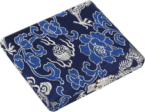6pcs Oboe Reeds Case, Portable Wooden Silk Cloth Cover Case Holder Storage Box for Oboe Equipment (Blue) in Saudi Arabia