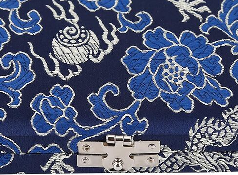 6pcs Oboe Reeds Case, Portable Wooden Silk Cloth Cover Case Holder Storage Box for Oboe Equipment (Blue) in Saudi Arabia