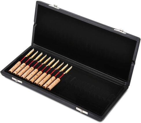 Wood + Pu Leather Cover Case Holder Box لـ 10/12 / 20pcs القصب (حزمة 20) in Kuwait