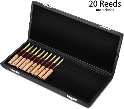 Wood + Pu Leather Cover Case Holder Box لـ 10/12 / 20pcs القصب (حزمة 20) in Kuwait