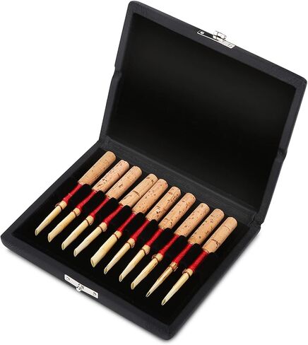 Keenso Solid Wood Oboe Storage Box, Soft Fabric Interior Oboe Case Holder with Breathable Holes, Easy to Carry for Enthusiasts, Black, Size #1 (12 packs) in Saudi Arabia