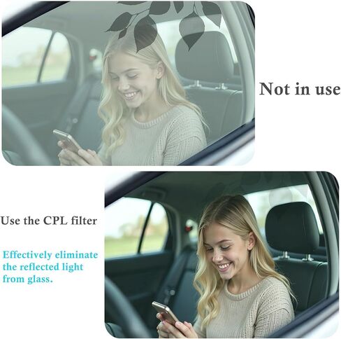 52mm CPL Polarizing Phone Filter for iPhone Samsung Pixel Anti Glare | Clip-on. Fits iPhone 17/16/15 & Samsung S26/S25. Optical glass. Waterproof case. 460+ reviews, 4.0 stars. in Kuwait