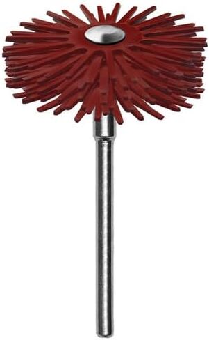 Dedeco Sunburst Dybial Bristle Discs 5 عبوات - 1 "قرص منحني 6 طبقات - Red 220 Grit (قياسي) - أكسيد الألومنيوم للتلميع والتشطيب in Kuwait