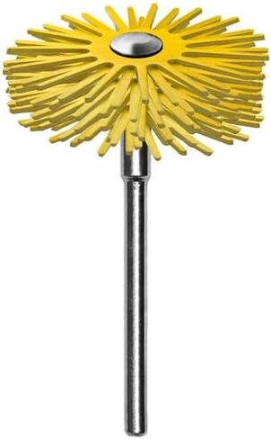 Dedeco Sunburst Dybial Bristle Discs 5 عبوات - 1 "قرص منحني 6 طبقات - Red 220 Grit (قياسي) - أكسيد الألومنيوم للتلميع والتشطيب in Kuwait