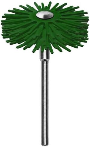 Dedeco Sunburst Dybial Bristle Discs 5 عبوات - 1 "قرص منحني 6 طبقات - Red 220 Grit (قياسي) - أكسيد الألومنيوم للتلميع والتشطيب in Kuwait