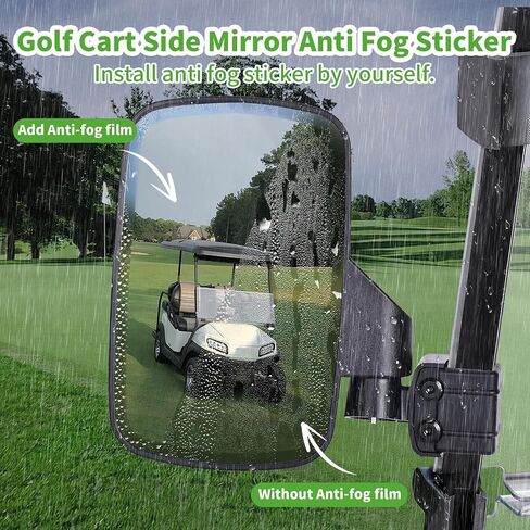 10L0L Golf Cart Side Mirrors Compatible with Yamaha Club Car EZ-GO and Others Round or Square Tube Golf Cart Roof Bracket, No-drilling Required in Saudi Arabia