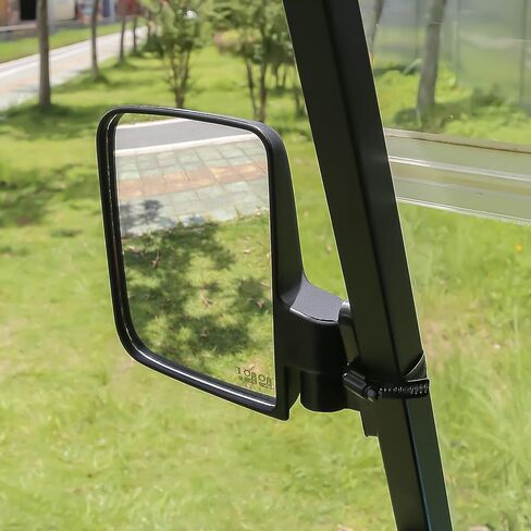 10L0L Golf Cart Side Mirrors Compatible with Yamaha Club Car EZ-GO and Others Round or Square Tube Golf Cart Roof Bracket, No-drilling Required in Saudi Arabia