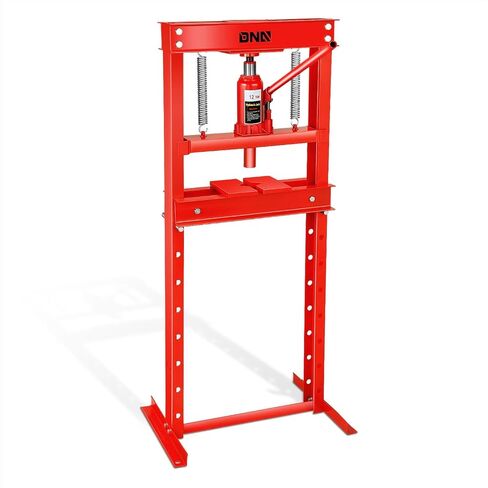 DNA Motoring 30 Ton Air Hydraulic Shop Press مع لوحات ، مكبس أرضية مرآب H-Frame ، 30T / 66139 رطل ، ارتفاع جدول العمل القابل للتعديل ، الأدوات-00292 ، أحمر in Saudi Arabia