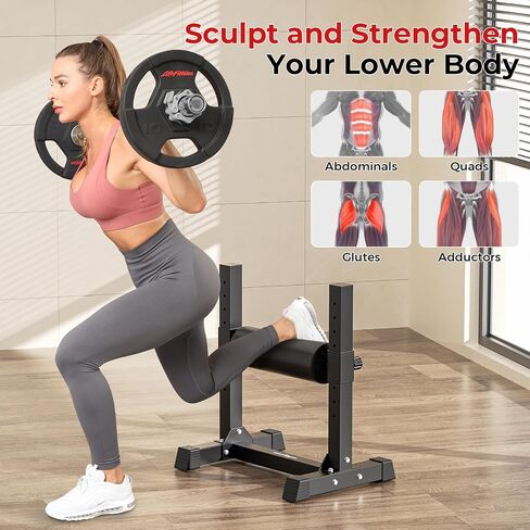 BODYRHYTHM Bulgarian Split Squat Stand, Single Leg Squat Roller Stand with 9 Adjustable Roller Heights for Squats, Leg Lunges, Lower Body Training. in Saudi Arabia