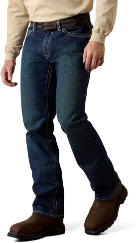 ARIAT Men's Flame Resistant M4 Relaxed Boundary Boot Cut Jean in Saudi Arabia