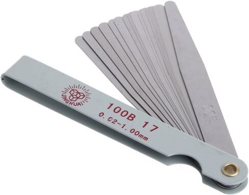 1Pc 0.02 to 1mm 17 Thickness for Metric Filler Feeler Gauge Measure to for Guitar, Spark Plug, Piston Measure Gauges in Saudi Arabia