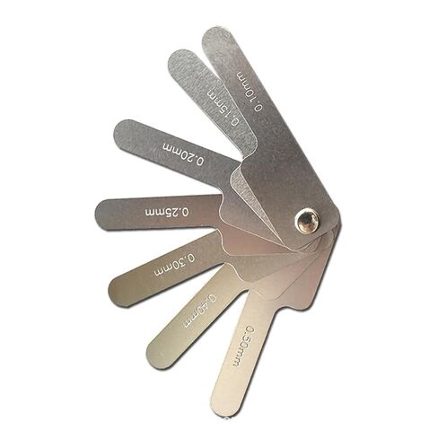 Dental Feeler Gauge, 7 Blades Stainless Steel Feeler Gauge Leaf Gauge Blades Feeler Gauges Metric Tooth Gap Measuring Tool in Saudi Arabia