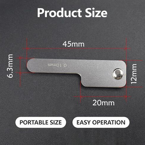 Dental Feeler Gauge, 7 Blades Stainless Steel Feeler Gauge Leaf Gauge Blades Feeler Gauges Metric Tooth Gap Measuring Tool in Saudi Arabia