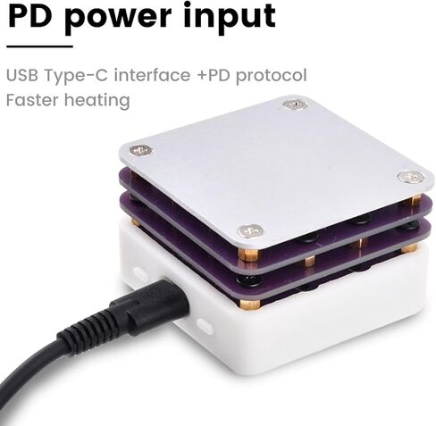لوحة لحام ، PD65W 20V 5.6 سم × 5.6 سم صفيحة حارة كهربائية مع شاشة LED ، لحام محطة التسخين المسبق للإصلاح الإلكتروني ومختبر DIY (0 ℃ إلى 350 ℃) in Kuwait