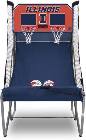 Pop-A-Shot - Home Dual Shot with University of Illinois NCAA Graphics l Sensor Scoring l 16 Game Modes l 7 Balls l Foldable Storage l for All NCAA Fans in Saudi Arabia