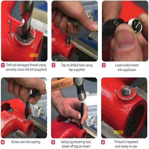Metric Thread Repair Insert Kit M5 M6 M8 M10 M12 M14 Helicoil Car Pro Coil Tool M5 * 0.8-M14 * 1.5 Car Styling(M8x1.25) in Saudi Arabia