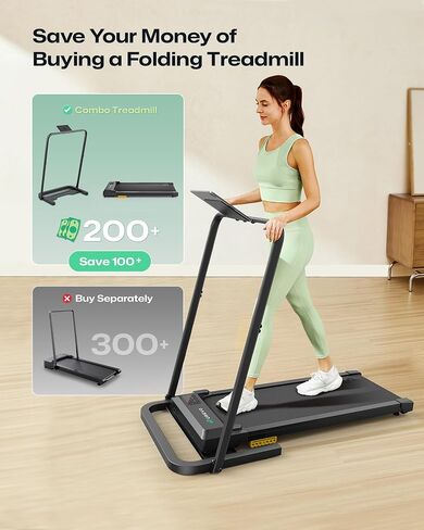 Walking Pad Handle Bar Only, Universal Compatible for Walking Pads 23.6'' Wide, Transform WalkingPad Into a Treadmill in Seconds, Easy Moving with Wheels, Quick Assembly, Sturdy Design, Black in Saudi Arabia