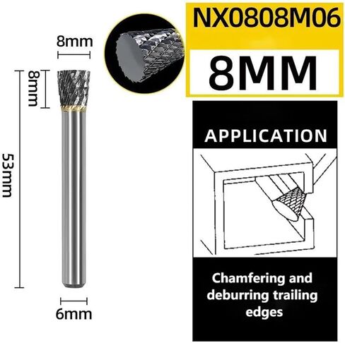 nx type yg8 alloy rotary file double slot tungsten steel wood wood crinding head head tool tool for copper (nx1616m06) in Kuwait
