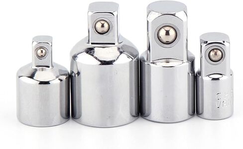 Steel Ratchet Wrench Socket Converter Head Sleeve Adapter 1/2" 3/8" 1/4" Car Bicycle Garage Repair Tools Small Socket Tools (Color : 3-8Hole 1-2Head) in Saudi Arabia
