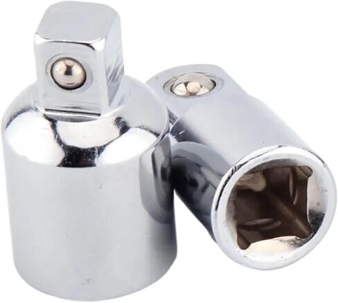 Steel Ratchet Wrench Socket Converter Head Sleeve Adapter 1/2" 3/8" 1/4" Car Bicycle Garage Repair Tools Small Socket Tools (Color : 3-8Hole 1-2Head) in Saudi Arabia