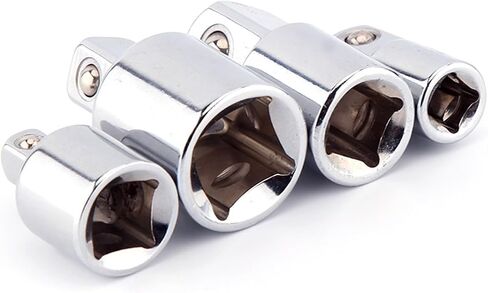 Steel Ratchet Wrench Socket Converter Head Sleeve Adapter 1/2" 3/8" 1/4" Car Bicycle Garage Repair Tools Small Socket Tools (Color : 3-8Hole 1-2Head) in Saudi Arabia
