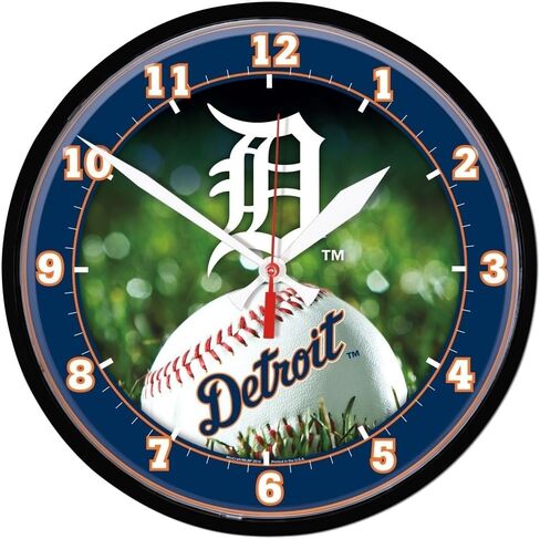MLB 2934714 Detroit Tigers Round Wall Clock ، 12.75 " in Saudi Arabia