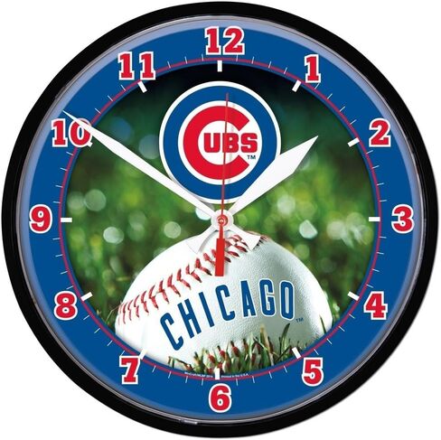 MLB 2934214 Chicago Cubs Round Wall Clock, 12.75" in Saudi Arabia