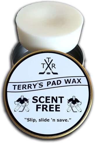 Terry's Pad Wax - Scent Free (Slick Goalie Pad Wax) for Hockey Goaltenders, Increased Slide, Water Resistant in Saudi Arabia