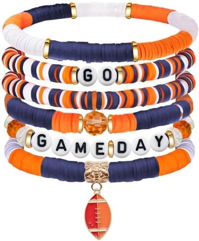 GO GO GAME DAY Sports Bracelets مع Baseball Football Basketball Soccer Swacele in Saudi Arabia