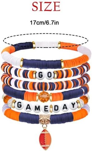 GO GO GAME DAY Sports Bracelets مع Baseball Football Basketball Soccer Swacele in Saudi Arabia
