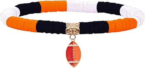 Go Game Day Sports Bracelets With Baseball Football Basketball Soccer Stackable Sports Bracelet in Saudi Arabia