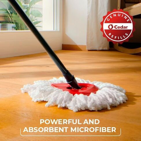 O-Cedar System Easy Wring Spin Mop & Bucket with 3 Extra Refills with Citrus and Lavender Pacs (Variety Pack) in Saudi Arabia