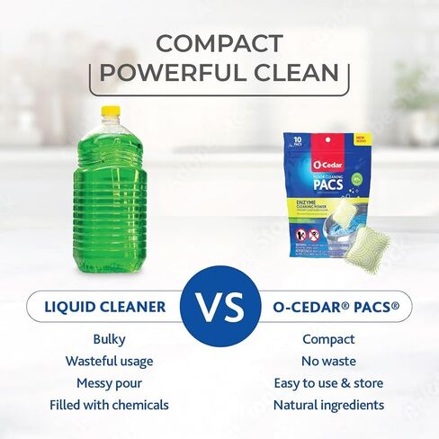 O-Cedar System Easy Wring Spin Mop & Bucket with 3 Extra Refills with Citrus and Lavender Pacs (Variety Pack) in Saudi Arabia