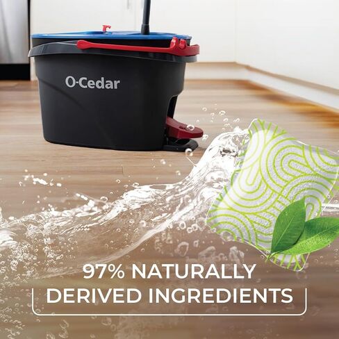 O-Cedar System Easy Wring Spin Mop & Bucket with 3 Extra Refills with Citrus and Lavender Pacs (Variety Pack) in Saudi Arabia