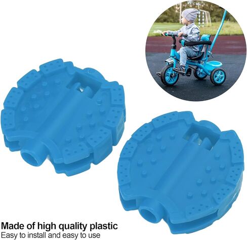 2 PCS Kids Bike Pedals, Tricycle Stroller, Pedal Kit, Plastic Foot Pedal Accessories, for Toddler, Blue, 7 x 6.6 x 1.6 CM in Kuwait