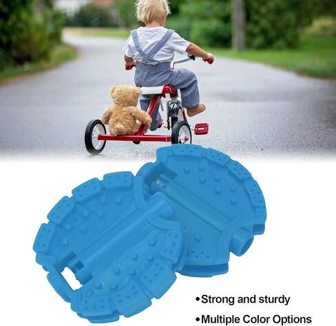 2 PCS Kids Bike Pedals, Tricycle Stroller, Pedal Kit, Plastic Foot Pedal Accessories, for Toddler, Blue, 7 x 6.6 x 1.6 CM in Kuwait