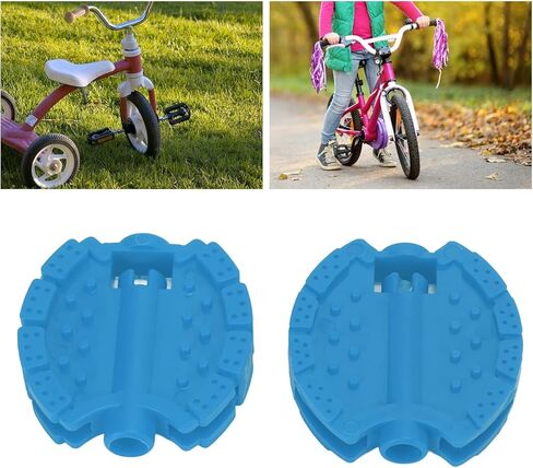 2 PCS Kids Bike Pedals, Tricycle Stroller, Pedal Kit, Plastic Foot Pedal Accessories, for Toddler, Blue, 7 x 6.6 x 1.6 CM in Kuwait