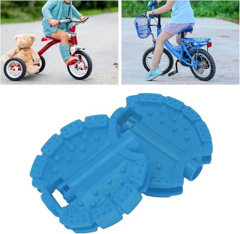 2 PCS Kids Bike Pedals, Tricycle Stroller, Pedal Kit, Plastic Foot Pedal Accessories, for Toddler, Blue, 7 x 6.6 x 1.6 CM in Kuwait