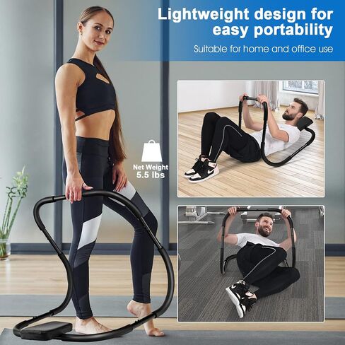 Goplus AB Fitness Crunch ، تمرينات تمارين ماكينة البطن المحمولة للقوة الأساسية ، التدريب على العضلات ، الجلوس مدرب AB للمنزل ، المكتب ، صالة الألعاب الرياضية in Kuwait