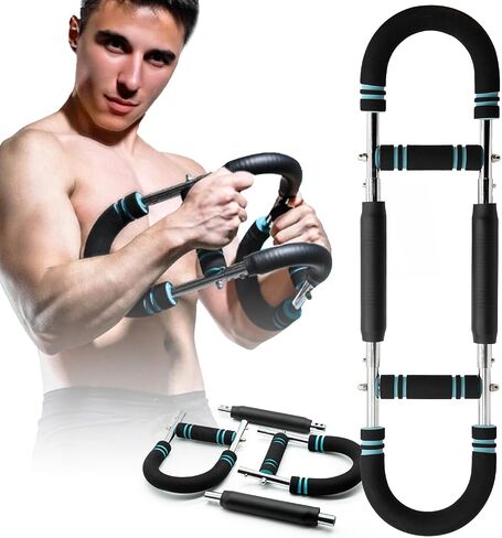 Twister Arm Trainer ، معدات تجريب الصدر القابلة للتعديل من 60 إلى 100 رطل ، بار محمولة طاقة ، تصميم قابل للفصل ، مدرب ذراع للرجال ، مدرب الصدر للرجال ، تدريب العضلات في الكتف ، اللياقة في أي مكان in Saudi Arabia