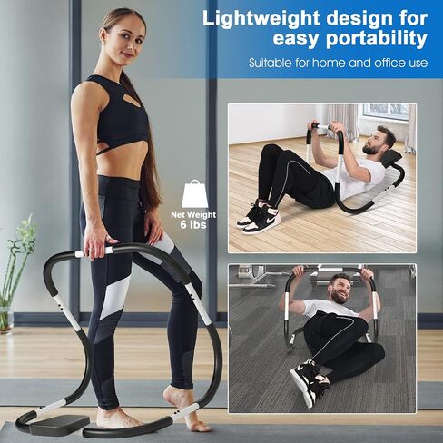Goplus AB Fitness Crunch ، تمرينات تمارين ماكينة البطن المحمولة للقوة الأساسية ، التدريب على العضلات ، الجلوس مدرب AB للمنزل ، المكتب ، صالة الألعاب الرياضية in Kuwait
