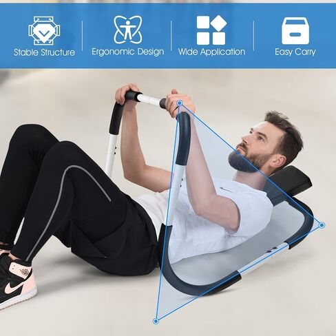 Goplus AB Fitness Crunch ، تمرينات تمارين ماكينة البطن المحمولة للقوة الأساسية ، التدريب على العضلات ، الجلوس مدرب AB للمنزل ، المكتب ، صالة الألعاب الرياضية in Kuwait