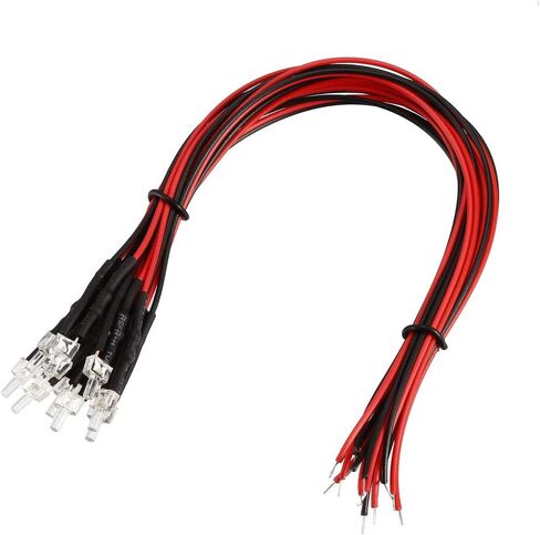 uxcell 10Pcs 2mm Pre Wired LED, Warm White DC6-12V Diffused Lens, Light Emitting Diodes in Saudi Arabia