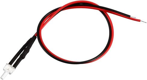 uxcell 10Pcs 2mm Pre Wired LED, Warm White DC6-12V Diffused Lens, Light Emitting Diodes in Saudi Arabia
