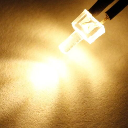 uxcell 10Pcs 2mm Pre Wired LED, Warm White DC6-12V Diffused Lens, Light Emitting Diodes in Saudi Arabia