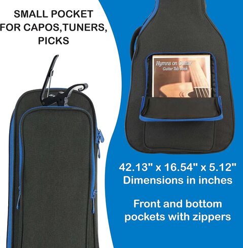 Rockville AGB45 AGB45-BLU Acoustic Guitar Gig Bag with Neck Pad + Secure Strap in Saudi Arabia