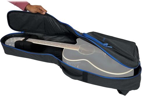 Rockville AGB45 AGB45-BLU Acoustic Guitar Gig Bag with Neck Pad + Secure Strap in Saudi Arabia
