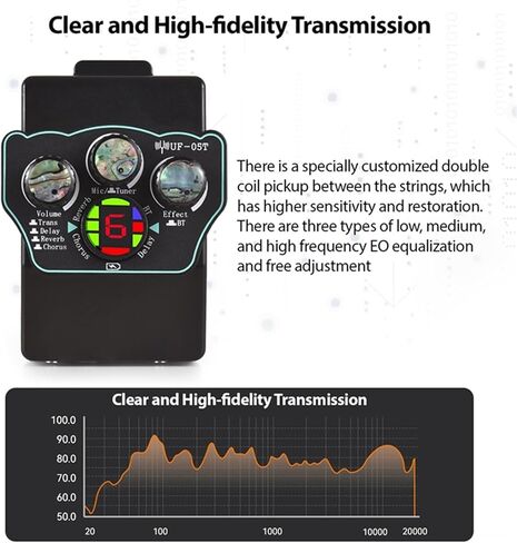 الغيتار التقاط الغيتار الغيتار الاهتزاز الاهتزاز بيك آب BT رنين الرنين الالتقاط 3 النطاق EQ التعادل الصوتي in Kuwait
