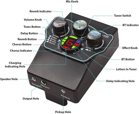 الغيتار التقاط الغيتار الغيتار الاهتزاز الاهتزاز بيك آب BT رنين الرنين الالتقاط 3 النطاق EQ التعادل الصوتي in Kuwait